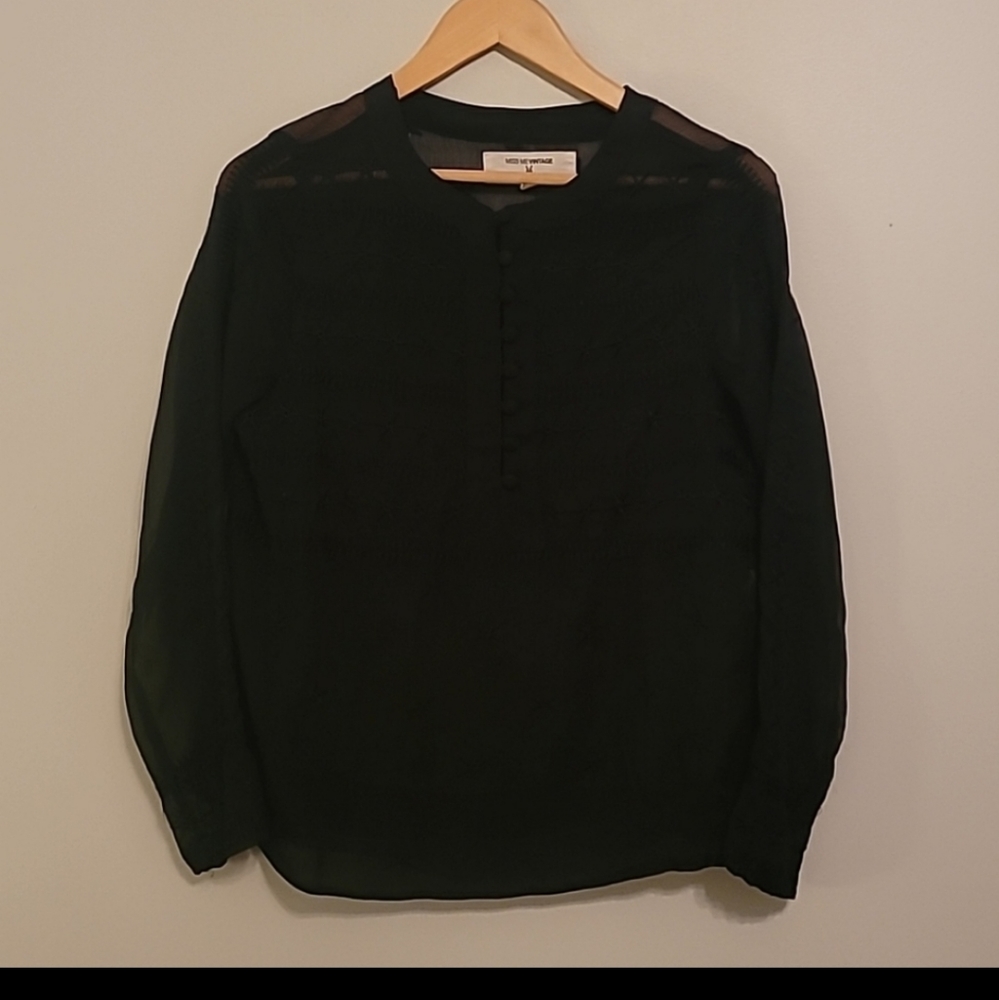 miss me vintage Black sheer top
